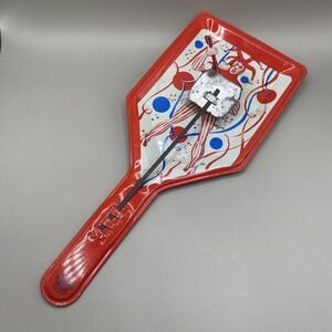 Vintage US Metal Toy MFG Co.‎ Joker Party Tin Metal Noise Maker Jester Clown VGC